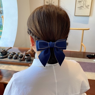 2022新款头花发网女护士职业盘发柜员空姐银行网兜服务员蝴蝶结