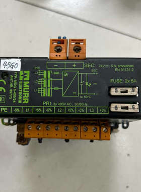 德国MURR穆尔隔离电源滤波电源变压器型号85773FUSE