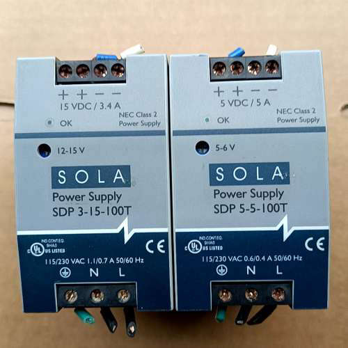 美国SOLA开关电源，型号SDP 3-15-100T和SDP