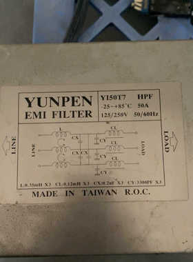 YUNPEN滤波器Y150T7 日立机拆机4件，包好。