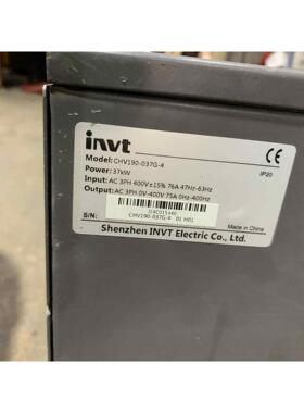 英威腾CHV190变频器37KW，实物拍摄，功能完好没修，喜