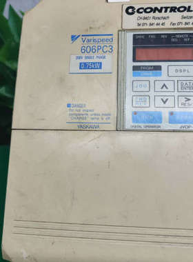 606PC3安川变频器，型号CIMR-PCEB0P7，220