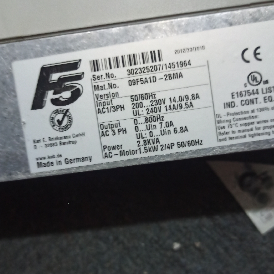 科比变频器09F5A1D-2BMA测试包好 220V 1.5