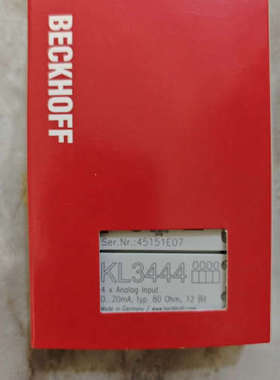 倍福KL3444模块，4路模拟量输入，0...20mA，