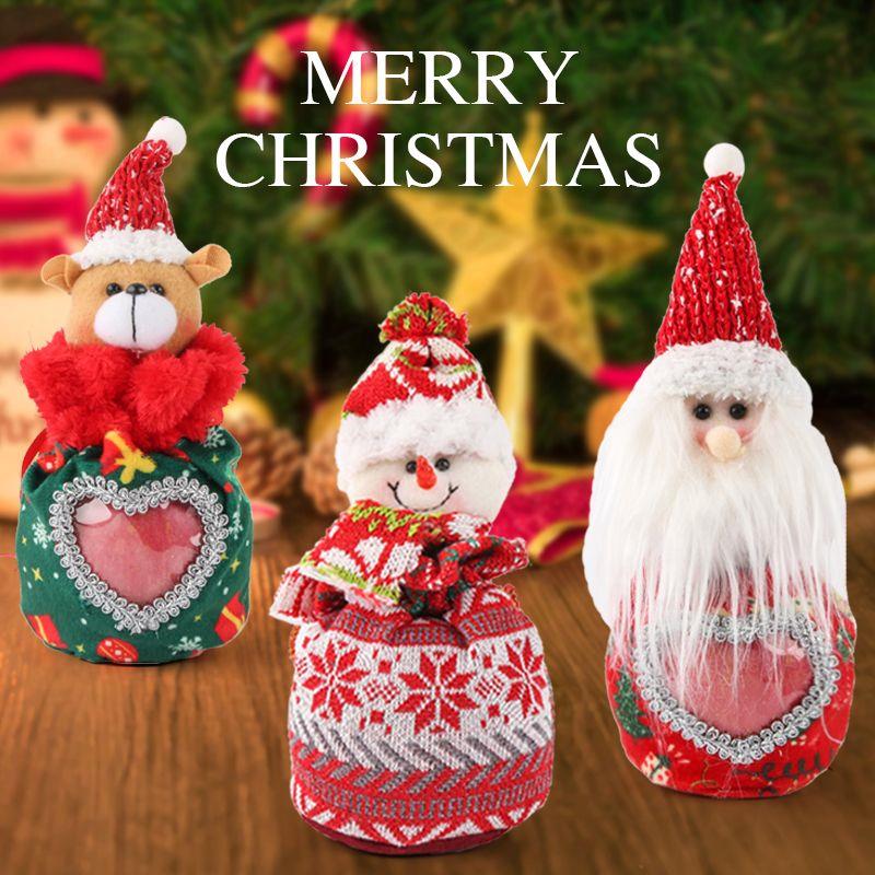 圣诞节装饰品礼物袋苹果袋子平安夜糖果袋包装袋儿童礼品手提袋子