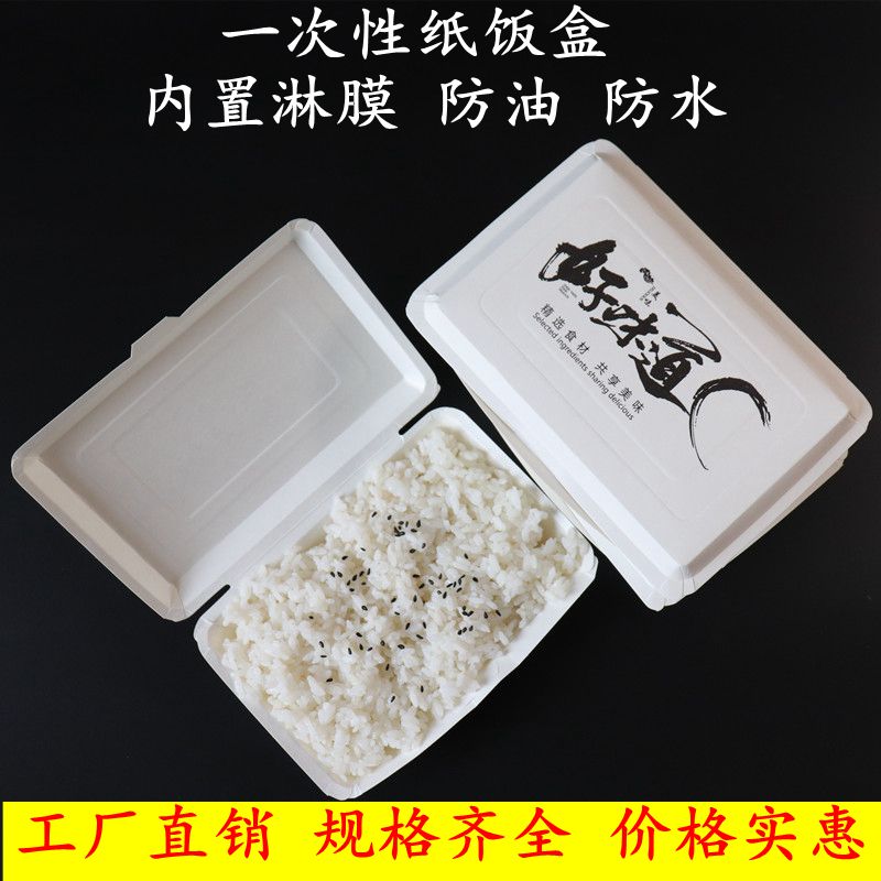 带盖长方形外卖商用环保打包盒