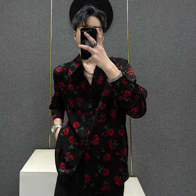 设计感ins痞帅长袖大领冰丝衬衫