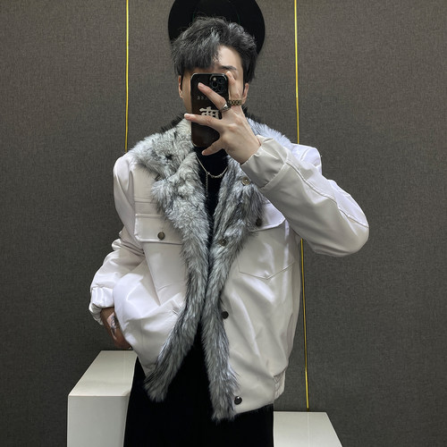 小个子短款座山雕外套男加厚保暖