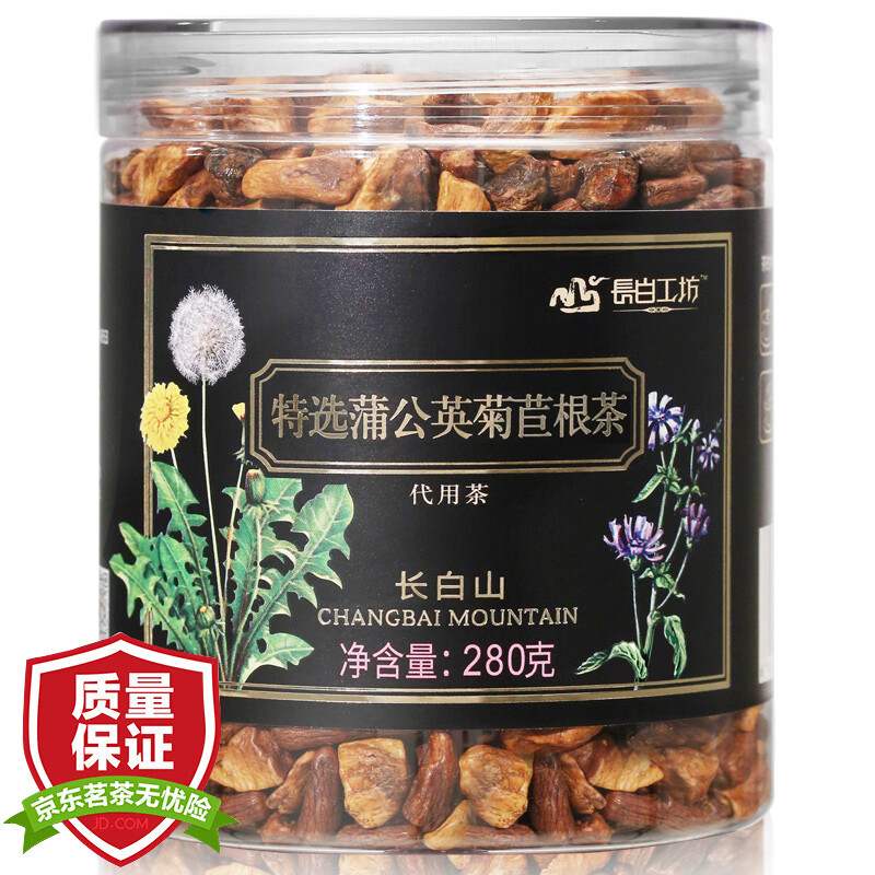 长白工坊特选蒲公英菊苣根茶蒲公英苦苣茶280g