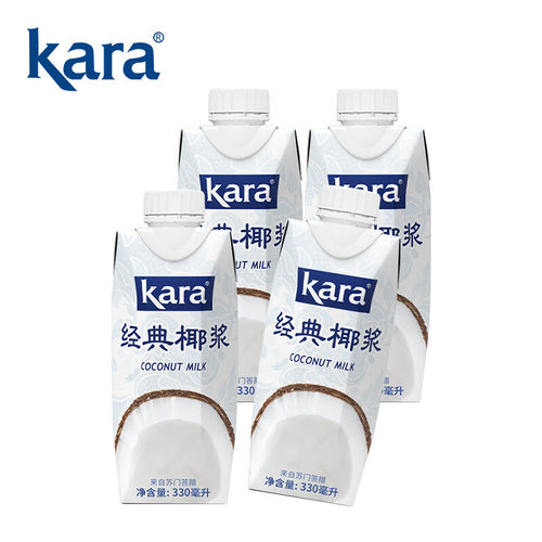 KARA牌经典椰浆330ml*4 奶茶店专用西米露生椰拿铁甜品烘培原料