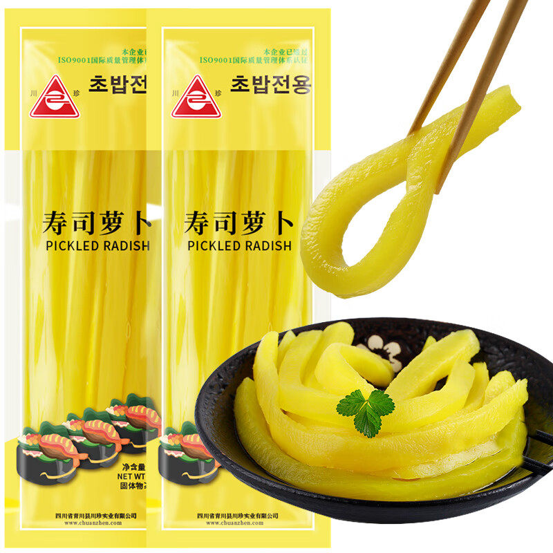 川珍寿司萝卜210g*2袋 切条萝卜大根泡菜紫菜包饭食材酸萝卜怎么看?