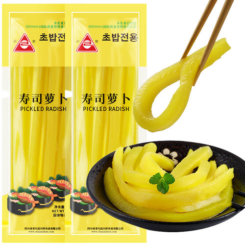 川珍寿司萝卜210g*2袋 切条萝卜大根泡菜紫菜包饭食材酸萝卜