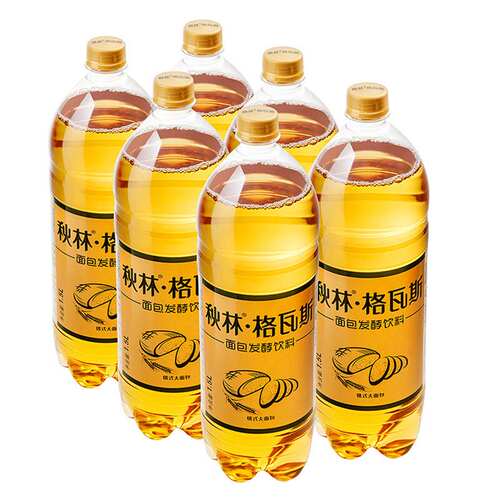秋林格瓦斯格瓦斯俄罗斯风味面包发酵饮料1.5L*6瓶整箱装