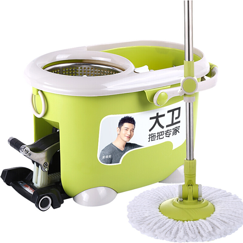 大卫四驱动旋转拖把桶拖布好神拖拓朴地拖墩布免手洗清洁工具干