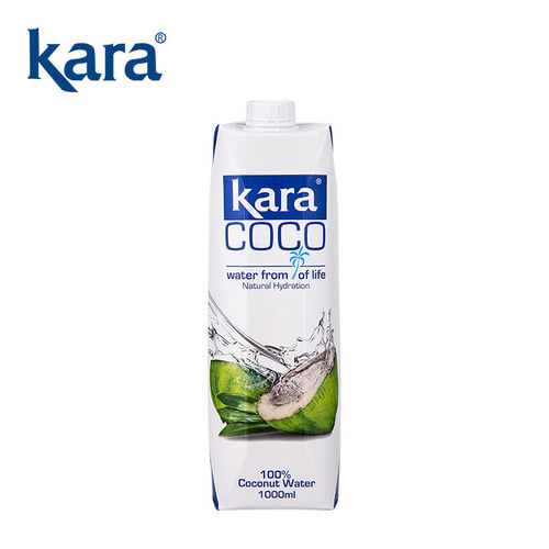 KARA100%椰子水1L/瓶 富含电解质 快速补水进口果汁饮料0脂低卡