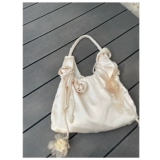 Ретро -атласная цветочная сумка с цветом