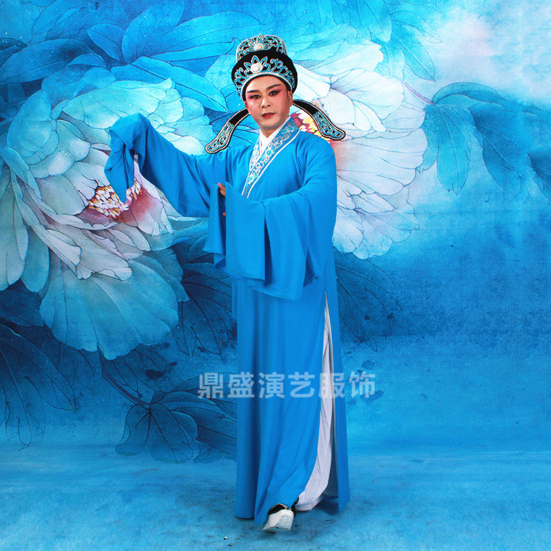 戏曲古装戏服越剧小生衣绣x花斜领素袄子穷书生黄梅戏影视服装