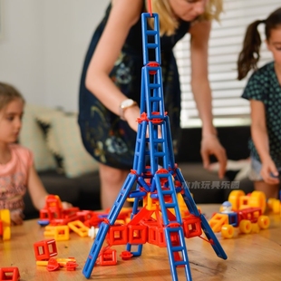 百变工匠小学生儿童空间构建拼装积木玩具幼儿园拼搭收纳盒送礼物