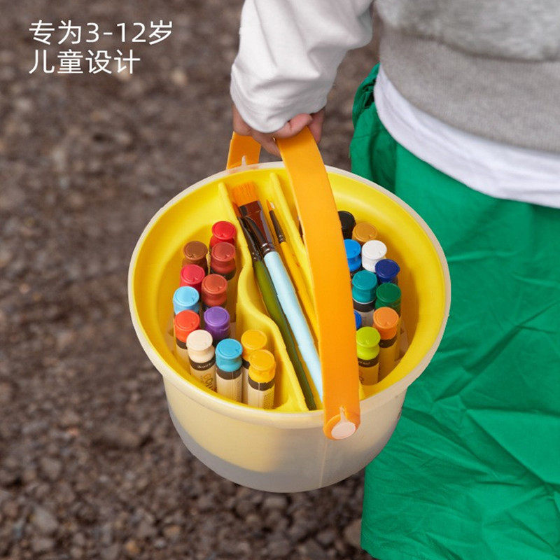 美乐24色水粉全家桶幼儿园小学生初学绘画颜料色彩美术课材料套装