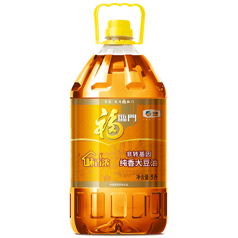 福临门非转基因纯香大豆油5L东北黄豆油家庭炒菜煎炸食用油中粮出,粮油调味/速食/干货/烘焙,大豆油,淘宝优惠券,粉丝福利购,淘宝优惠卷