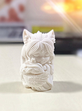 吴门工匠女猛犸象牙凤九吊坠