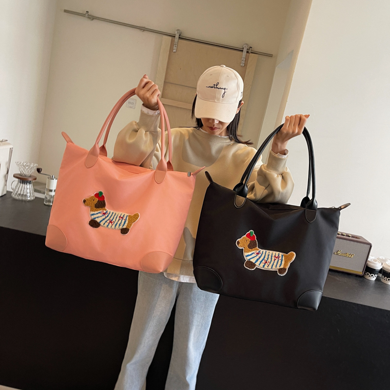 牛津布托特包女大容量高级感单肩包短途出差小旅行包女时尚健身包