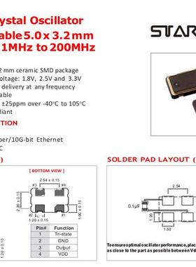 有源晶振 STAR SWPBBV33EF-68.000MHZ 68M 68MHZ 3.3V 20PPM CMOS