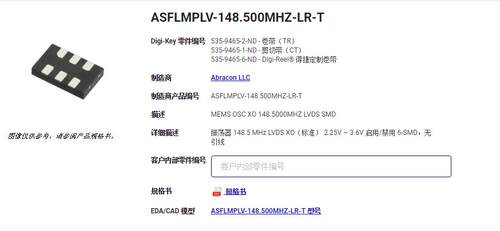 差分晶振LVDS5032148.5M