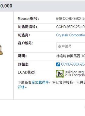 CCHD-950X-25-100.00M 100MHZ 有源晶振 飞秒 低相噪 OSC 工业级