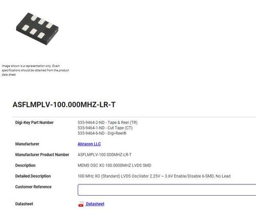 sitime差分晶振LVDS100MHZ