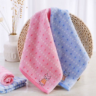 6075H 金号纯棉小方巾 T6058H 儿童洗脸毛巾 F014 宝宝口水巾方巾