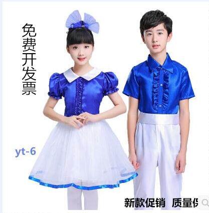 中小学生朗诵纱裙大合唱团演出服