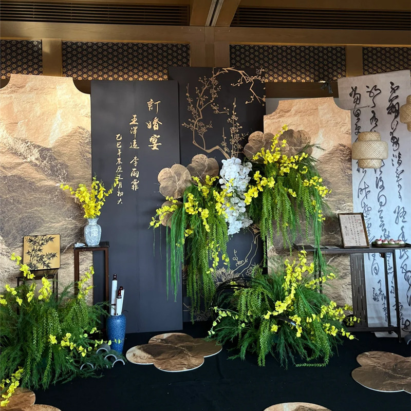 新中式高级订婚宴场景布置装饰全套摆件摆台定制回门宴kt板背景墙,节庆用品/礼品,装扮布置套餐,淘宝优惠券,粉丝福利购,淘宝优惠卷