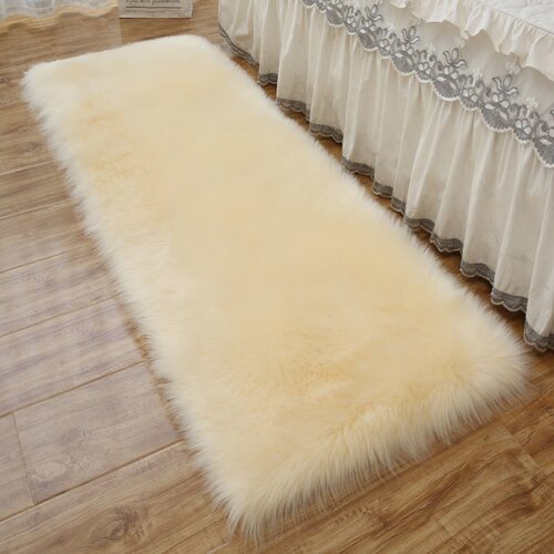 奶油风兔毛绒地毯地垫卧室床边毯客厅飘窗垫沙发毛毯茶几垫可机洗