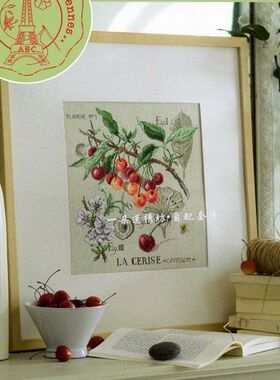 法国进口正品DMC十字绣自配套件 图纸打印 DFEA阴影花---樱桃