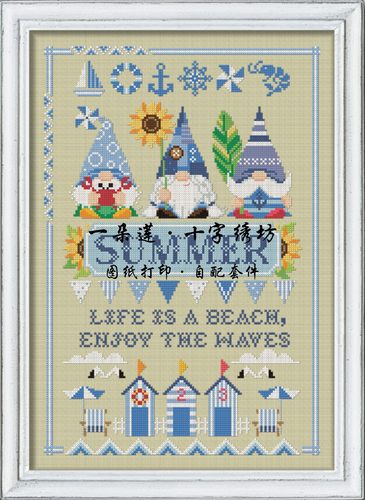 SODA SO-OP251SummerGnome夏季小矮人 法国DMC十字绣自配套件