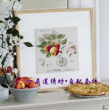 法国进口正品DMC十字绣自配套件 图纸打印 DFEA阴影花---苹果