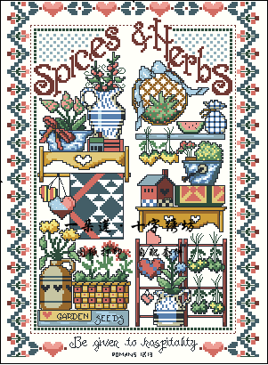 法国正品DMC十字绣自配套件图纸打印 JL 196Hospitality Sampler