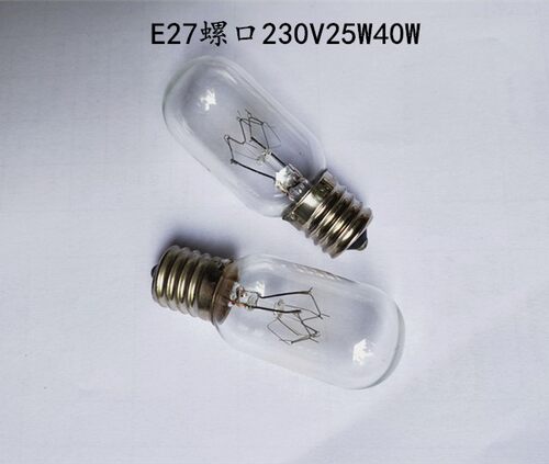 E17螺口灯泡E17 220V25W40W日本台灯灯泡 冰箱灯泡管状灯泡暖光