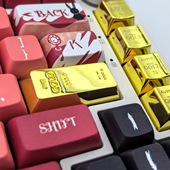 diy个性 金属esc键帽黄色2.25U回车键锌合金原厂机械键盘1U键帽