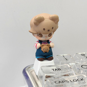 dimoo键帽萌粒二创改娃机械键盘立体摆件DIY手工键盘帽桌面摆件