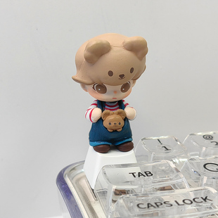 泡泡玛特dimoo圣诞款 键帽摆件礼品圣诞树老人 式 机械键盘立体个性