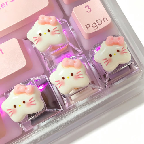 凯蒂猫机械键盘美甲增高键帽