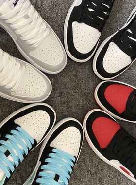 韩版男鞋低帮复古滑板鞋黑红经典空军休闲板鞋百搭透气学生运动鞋