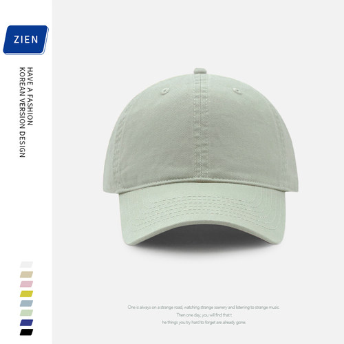 韩版帽子女简约纯色休闲百搭软顶棒球帽情侣棒球帽男显脸小鸭舌帽