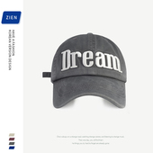 Zien 韩版 ins立体大字母刺绣棒球帽女软顶宽檐百搭显脸小鸭舌帽