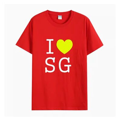 I LOVE SINGAPORE我爱新加坡短袖我 爱上海香港纽约城市定制T恤