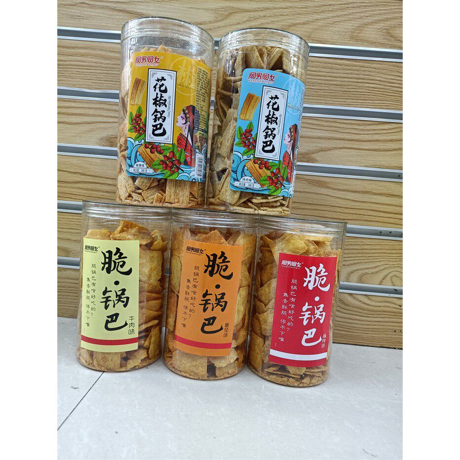 新日期网男网女脆锅巴香辣番茄牛肉花椒锅巴240g网红零食 包邮