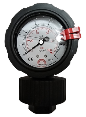 华记单面GS-AV铁氟龙隔膜压力表GAUGE/stiko 1/2/3/4/5/6/7/10kg