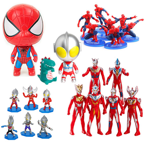 儿童网红奥特曼怪兽蛋糕装饰摆件